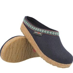 Halfinger Grizzly Wool Clogs Navy Blue Size: 8 US, 39 EU